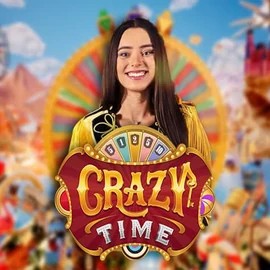 Crazy Time online game logo by Evolution on vulkan-vegascasino.eu