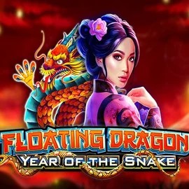 Floating Dragon Year of the Snake slot logo by Pragmatic Play at Vulkan Vegas Casino