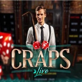 Live Craps slot logo by Evolution at Vulkan Vegas Casino
