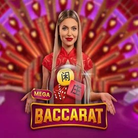 Mega Baccarat logo by Pragmatic Play Vulkan Vegas Casino