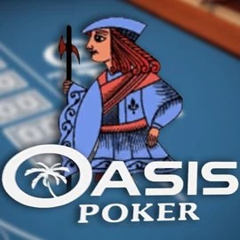 Oasis Poker logo by Nucleus Gaming Vulkan Vegas Casino