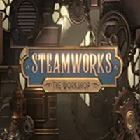 Steamworks The Workshop slot logo by Peter &amp; Sons at Vulkan Vegas Casino